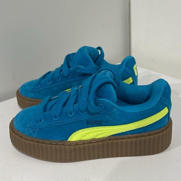 Puma Blue and Neon Green Sneakers - Picture 5 of 6